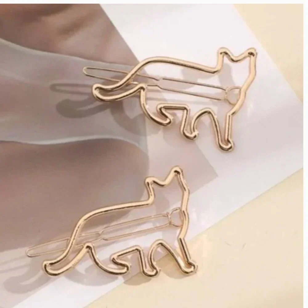 ⭐️❤️FREE Cat Animal Kitten Hipster Chic Artsy Pop Art Hair Boho Barrette Clips